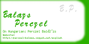 balazs perczel business card
